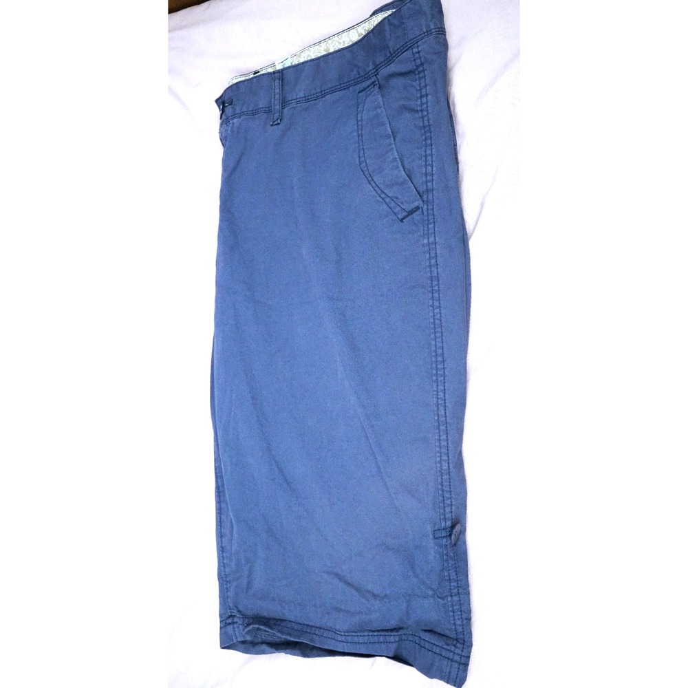 Eddie Bauer Navy Blue Bermuda Shorts Size 15 Roll Tab 38" waist - Picture 7 of 16